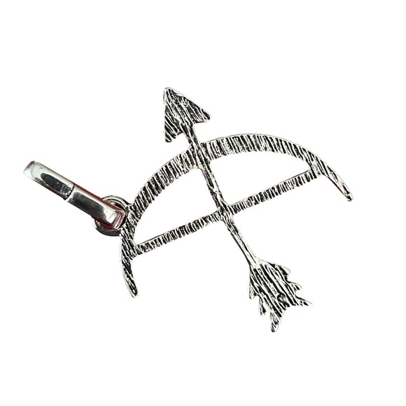 Free People Silver Bow and Arrow Pendant Bag Charm - Picture 2 of 4